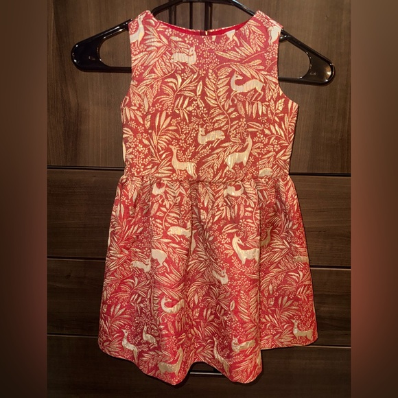 J. Crew Crewcuts Holiday Girls'  jacquard dress in botanical deer print 5T - Picture 14 of 15
